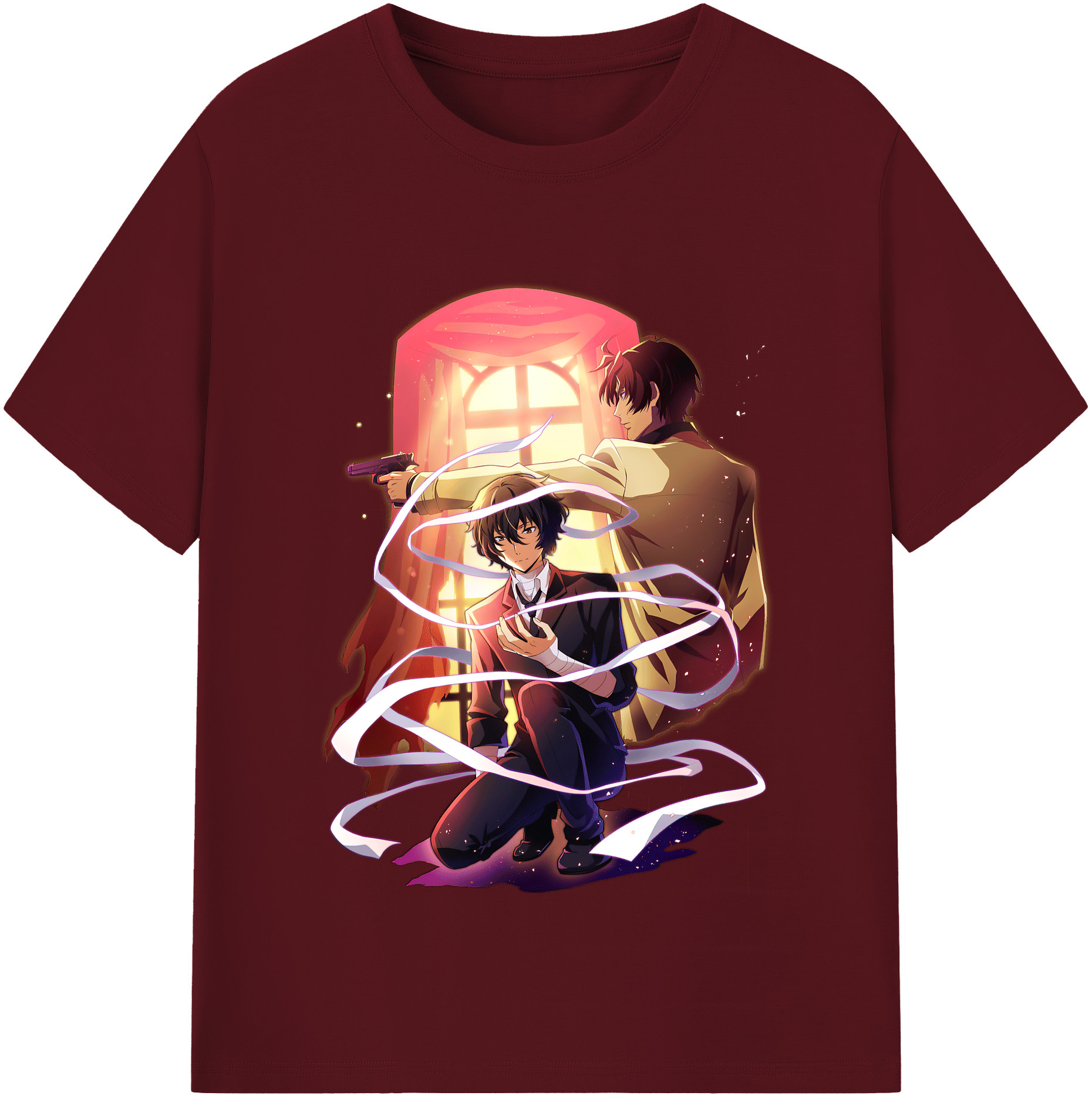 （画像用） 文豪ストレイドッグス Bungo Stray Dogs 綿100％半袖Tシャツ（フロントプリント）